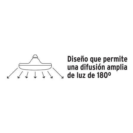 Lampara de LED tipo OVNI 18 W luz calida en caja Volteck