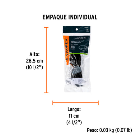 Lentes de seguridad gris con banda elastica Active Truper