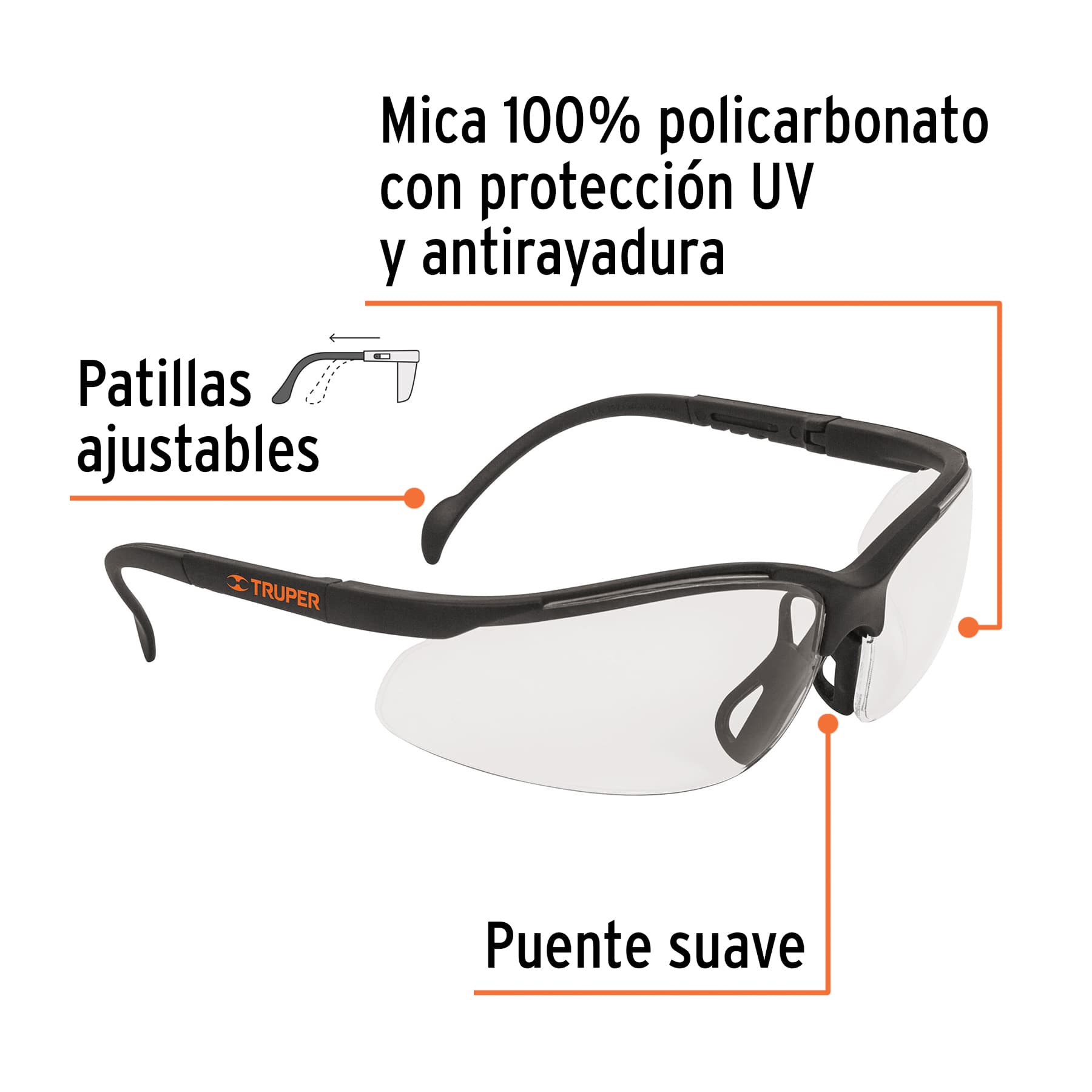 Lentes de seguridad transparentes con antiempano Vision