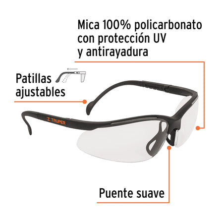 Lentes de seguridad transparentes con antiempano Vision