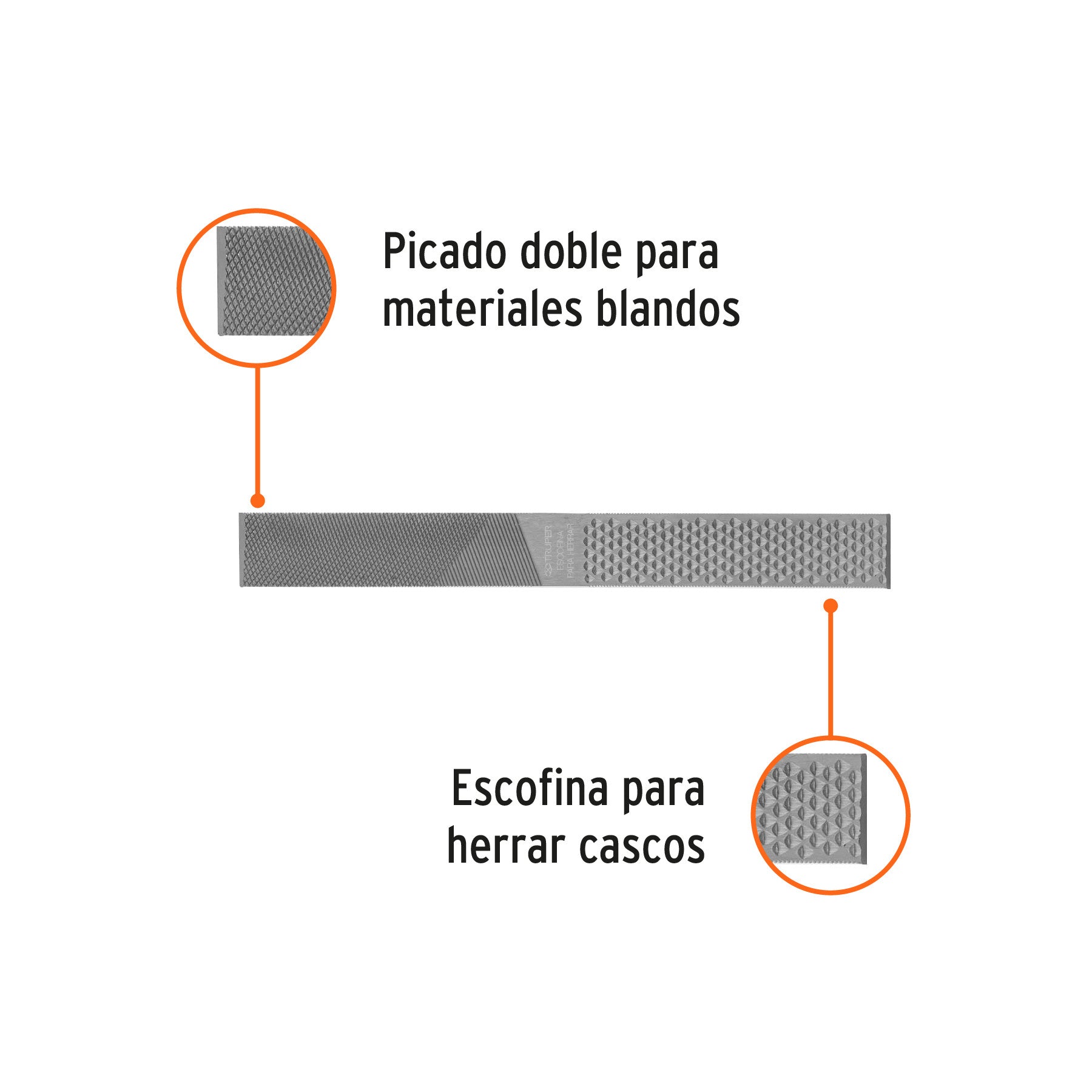 Lima escofina para herrar 12', Truper 12'
