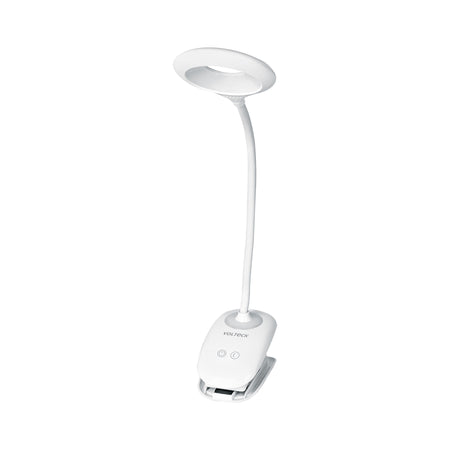 Lampara escritorio LED 4 W recargable c/clip 3 intensidades