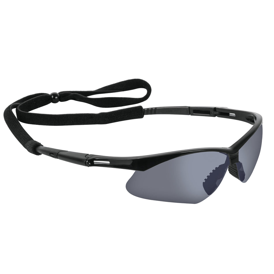 Lentes seguridad espejo plata c/cordon ajustable Sport