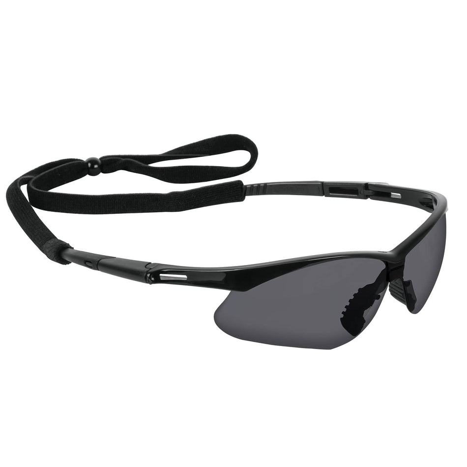 Lentes seguridad grises antiempano c/cordon ajustable Sport