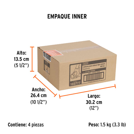 Linterna de minero LED 900 lm, recargable, TRUPER EXPERT