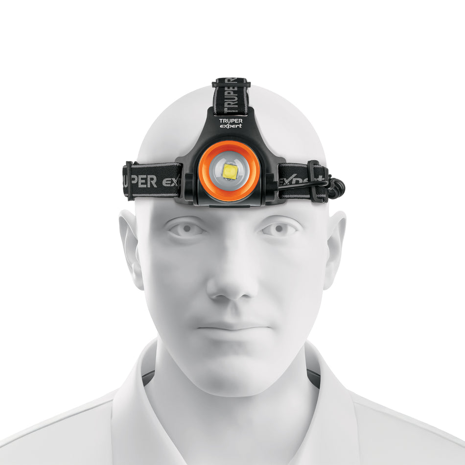 Linterna de minero LED 900 lm, recargable, TRUPER EXPERT