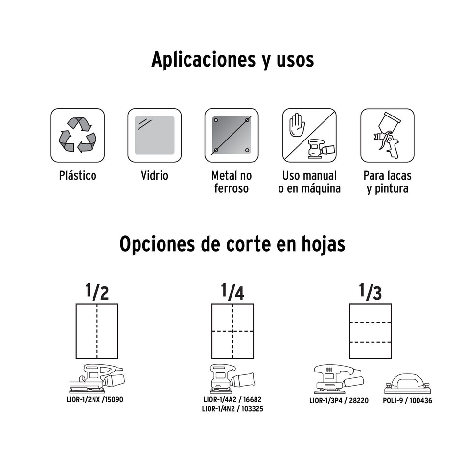 Lija de agua grano 1000 microfina carburo de silicio, Truper