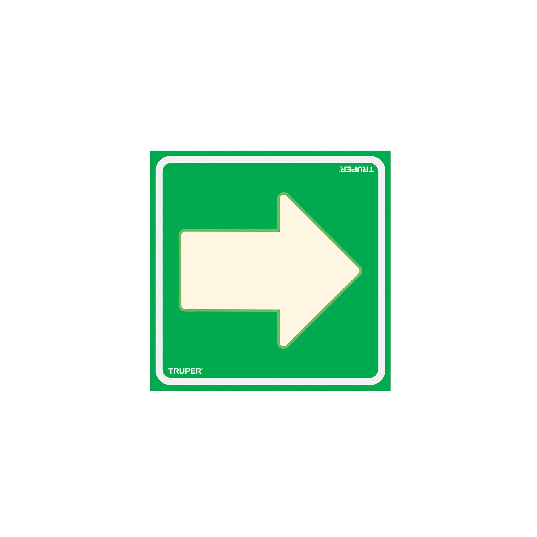 Letrero de senalizacion "FLECHA" 19 x 19 cm