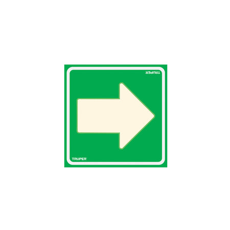 Letrero de senalizacion "FLECHA" 19 x 19 cm