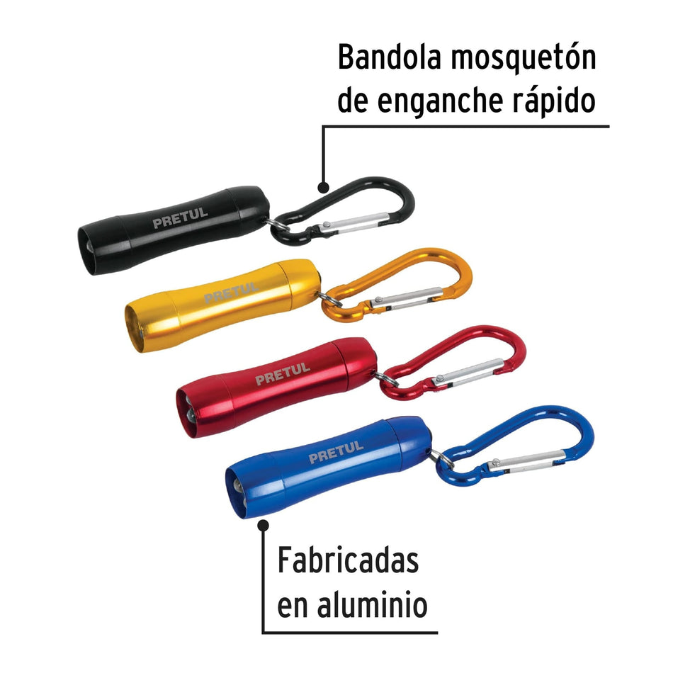 Linternas de 3 LEDS tipo llavero