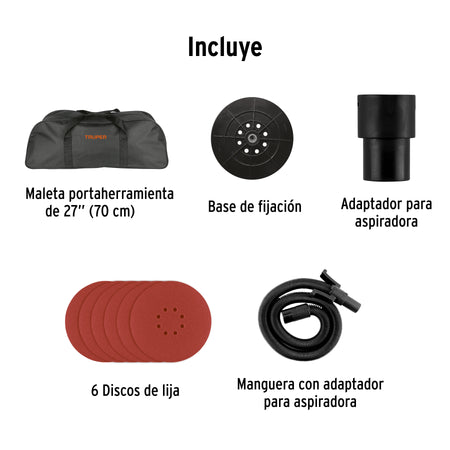 Lijadora de pared y techo 9" 750W profesional TRUPER PRO