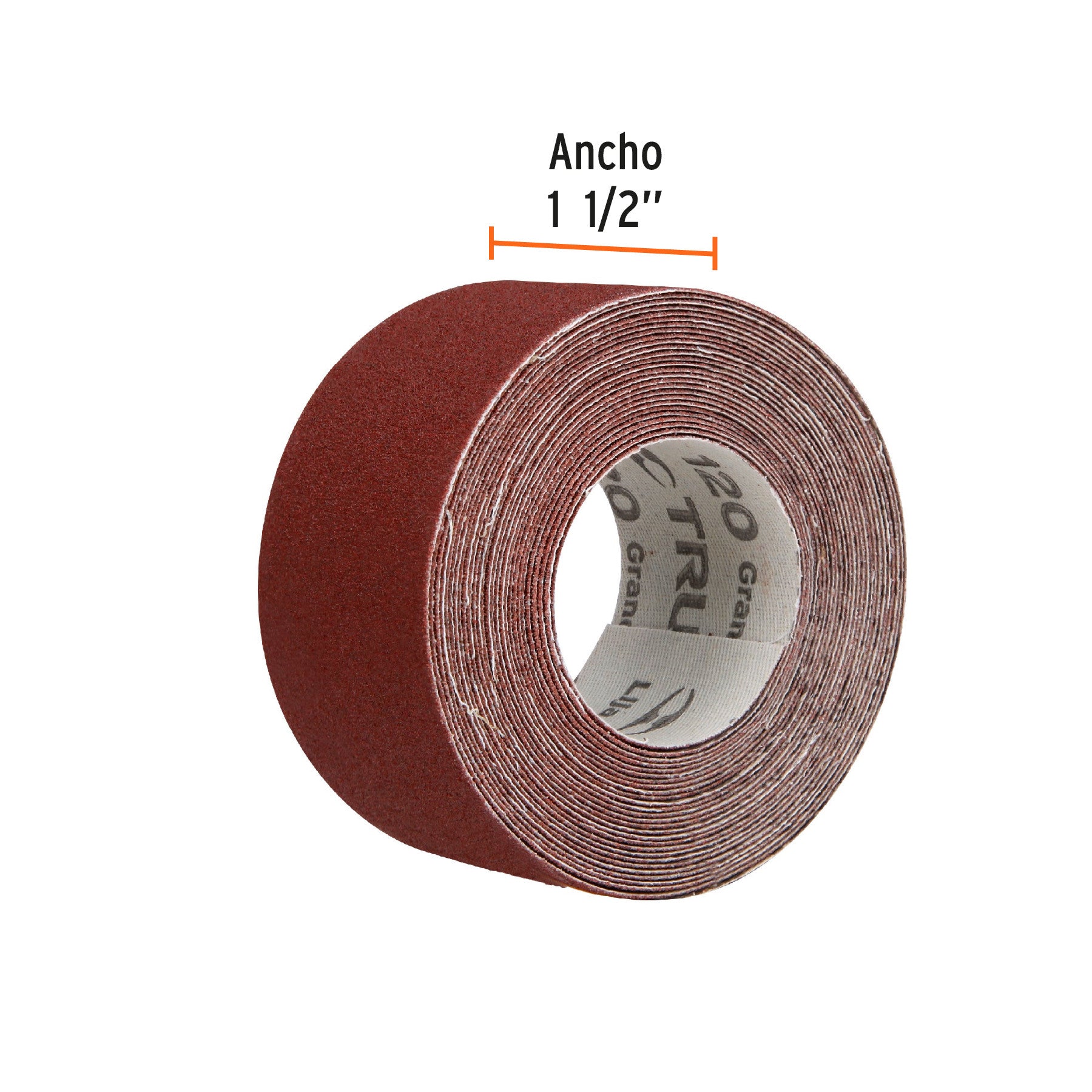Rollo de 5 m de lija para plomero grano 120 ancho 1', Truper
