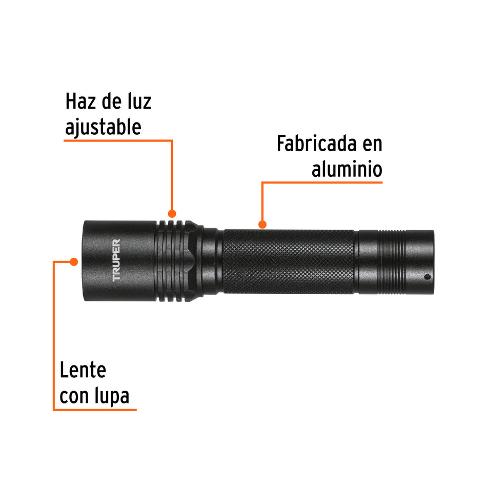 Linterna LED recargable de aluminio TRUPER 340 lm