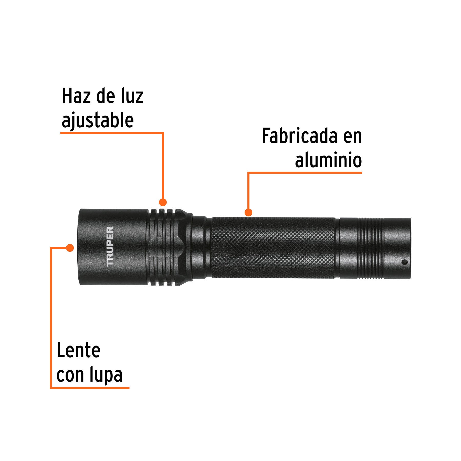 Linterna LED recargable, de aluminio, 420 lm, TRUPER