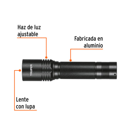 Linterna LED recargable, de aluminio, 420 lm, TRUPER