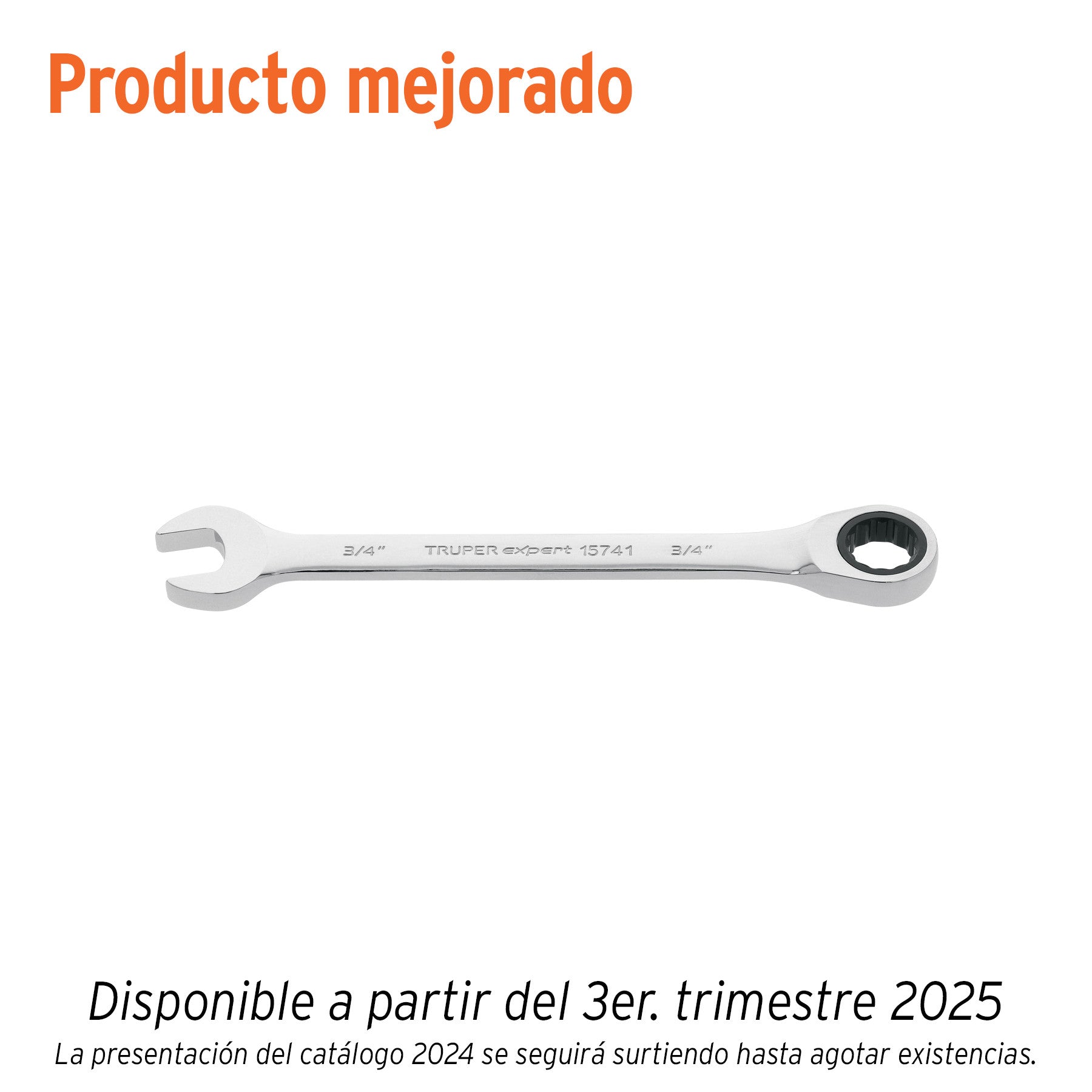 Llave combinada con matraca 8 mm x 136 mm largo, Expert 8 mm, 136 mm