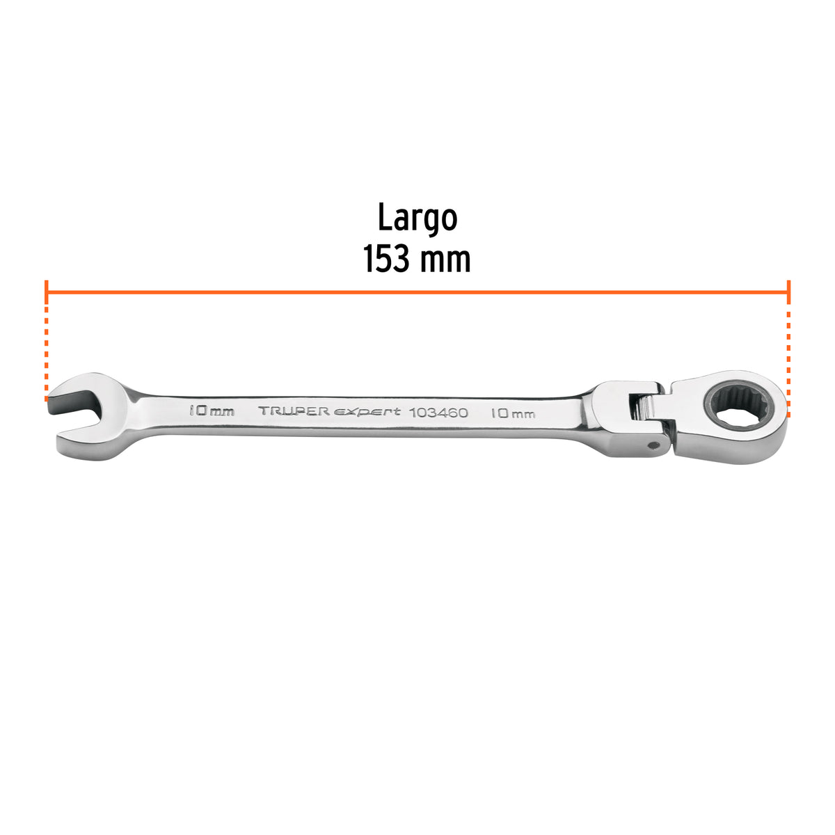 Llave combinada con matraca 10 mm flexible, Expert