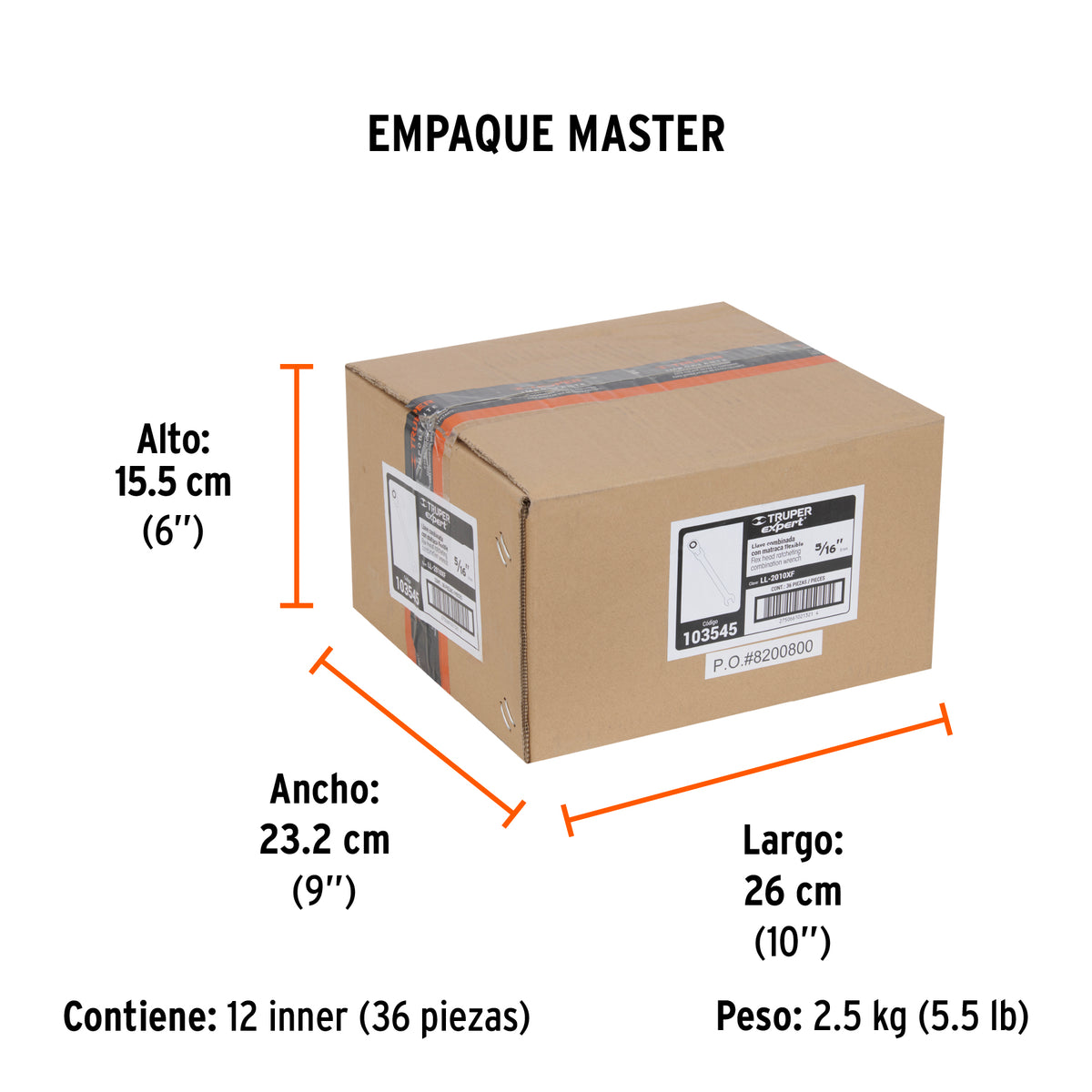 Llave combinada con matraca 5/16' flexible, Expert