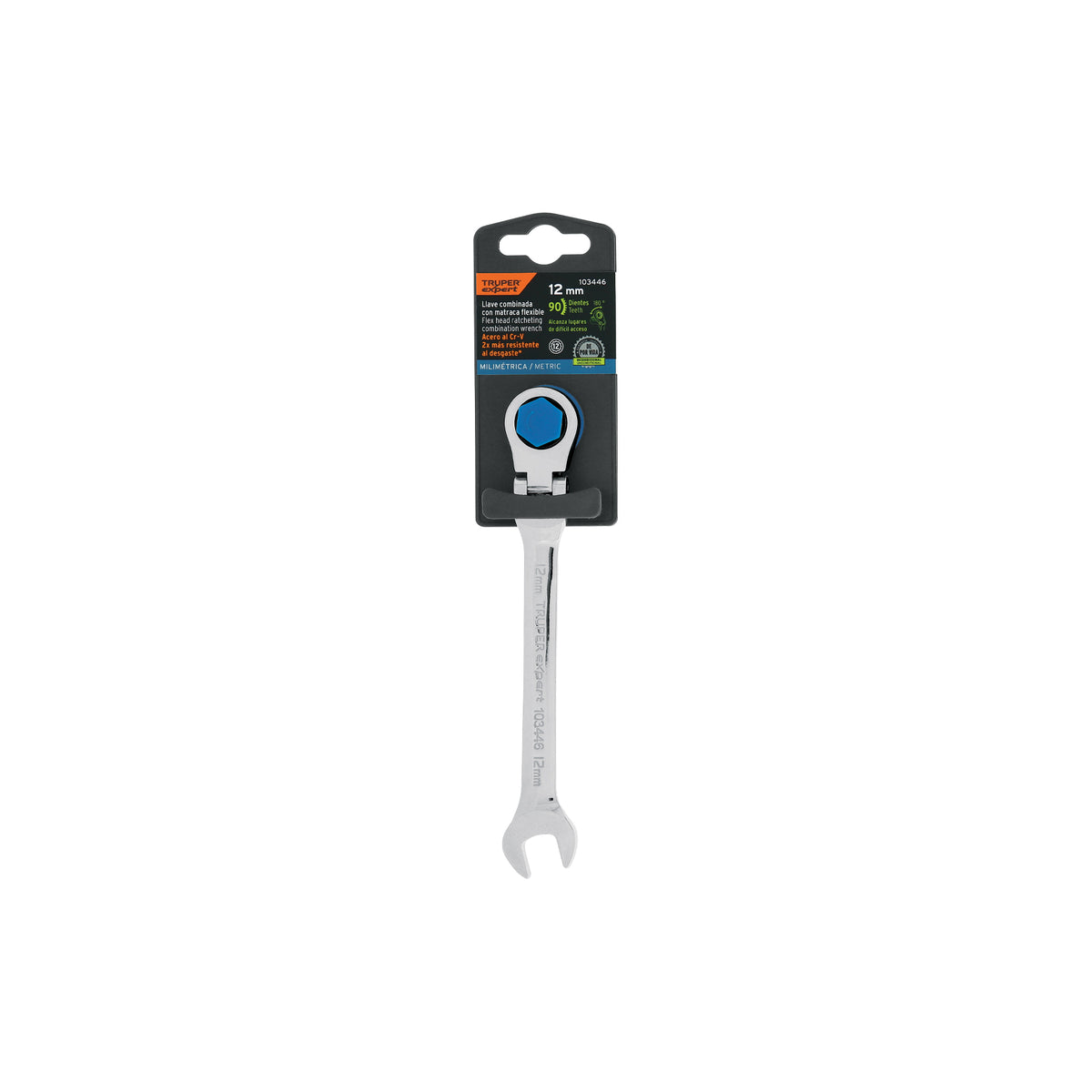 Llave combinada con matraca 12 mm flexible, Expert