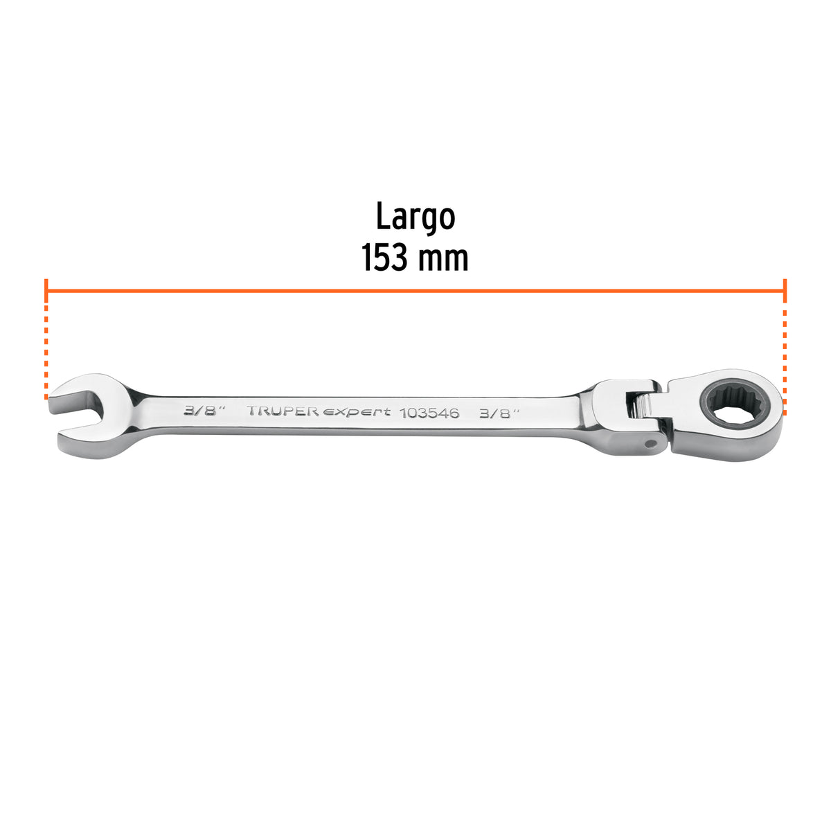 Llave combinada con matraca 3/8' flexible, Expert