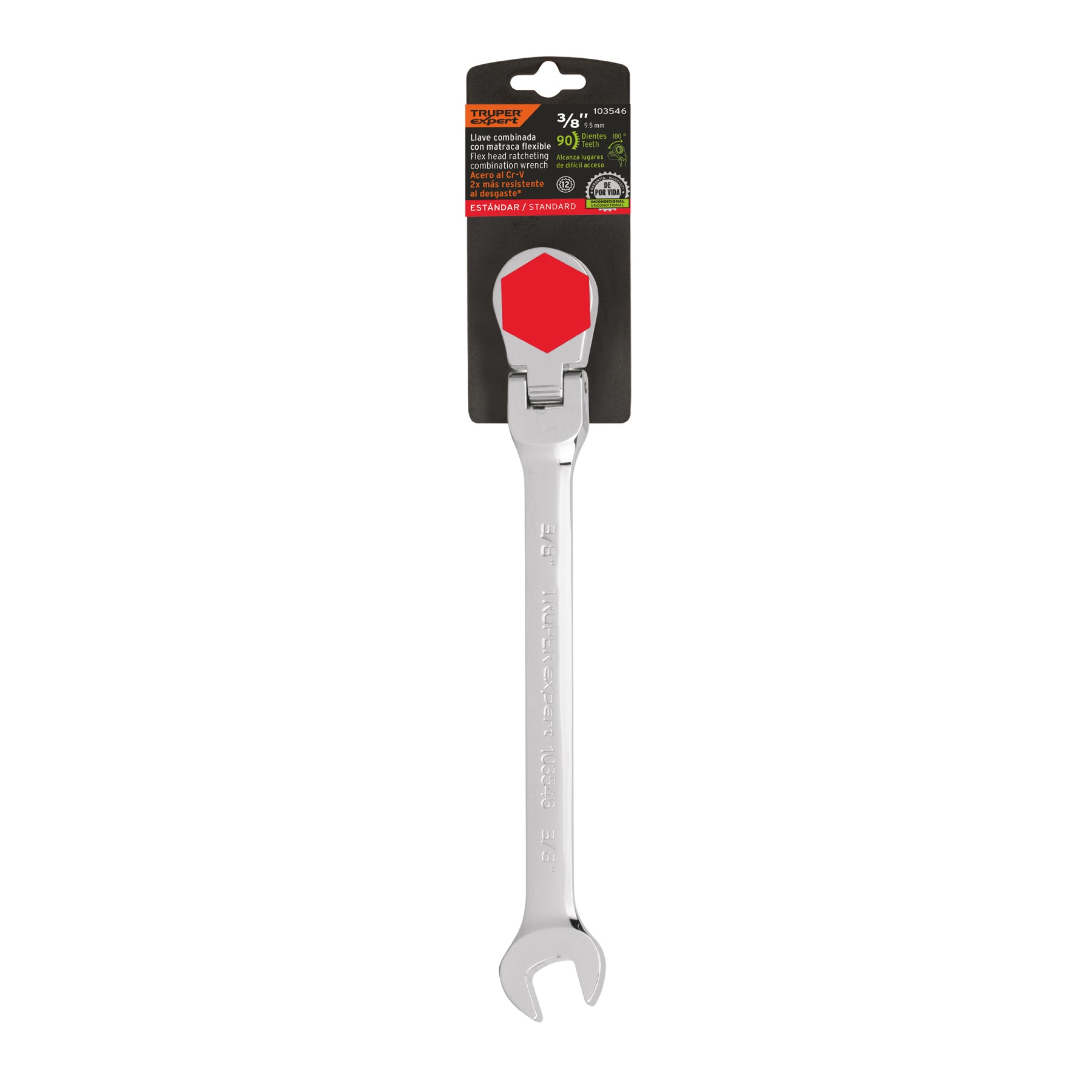 Llave combinada con matraca 3/8' flexible, Expert