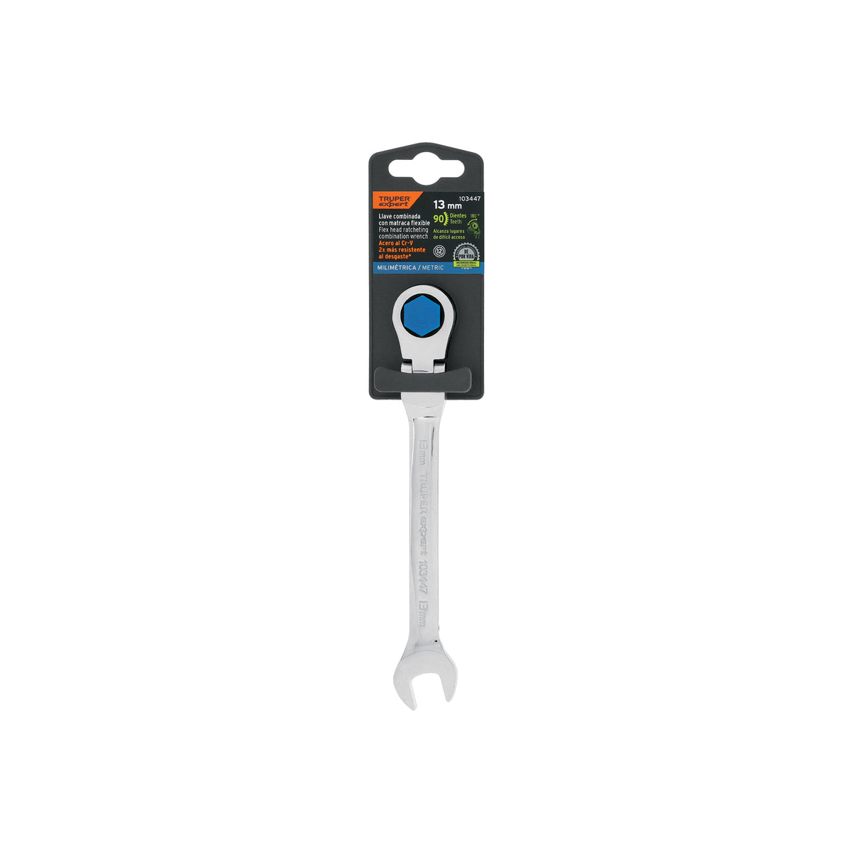 Llave combinada con matraca 13 mm flexible, Expert