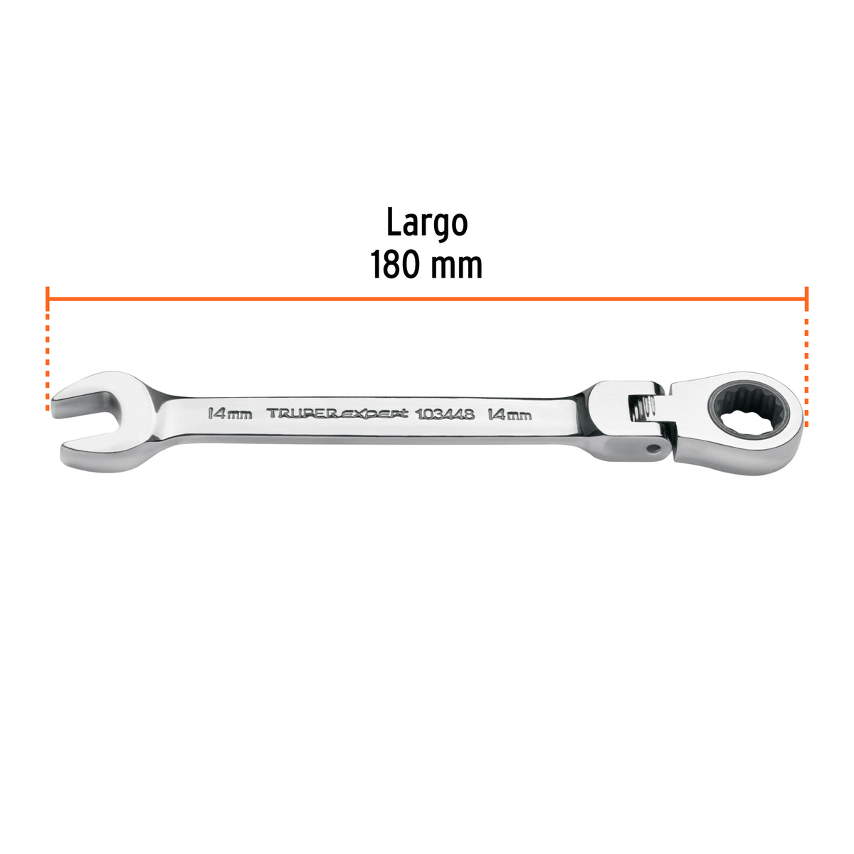Llave combinada con matraca 14 mm flexible, Expert