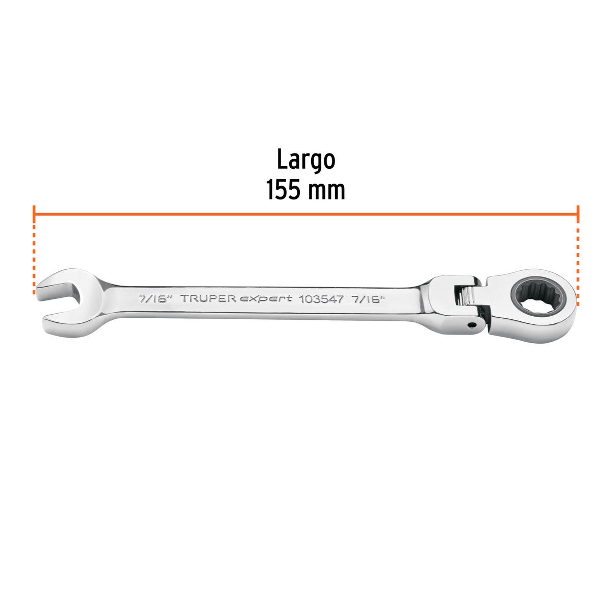 Llave combinada con matraca 7/16' flexible, Expert