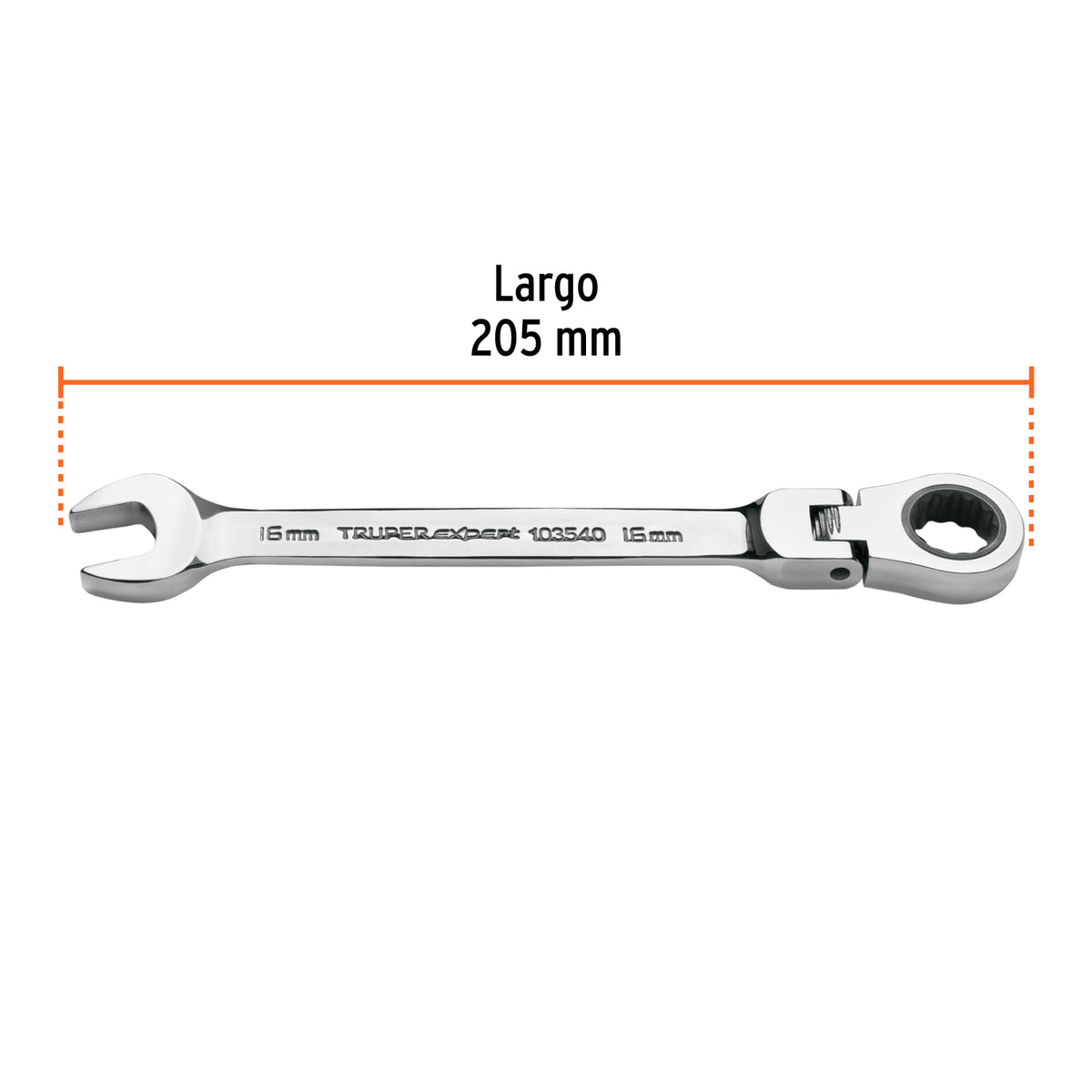 Llave combinada con matraca 16 mm flexible, Expert