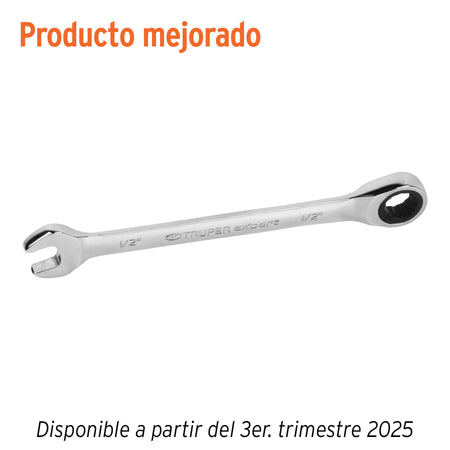 Llave combinada con matraca 1/2" x 173 mm largo Expert