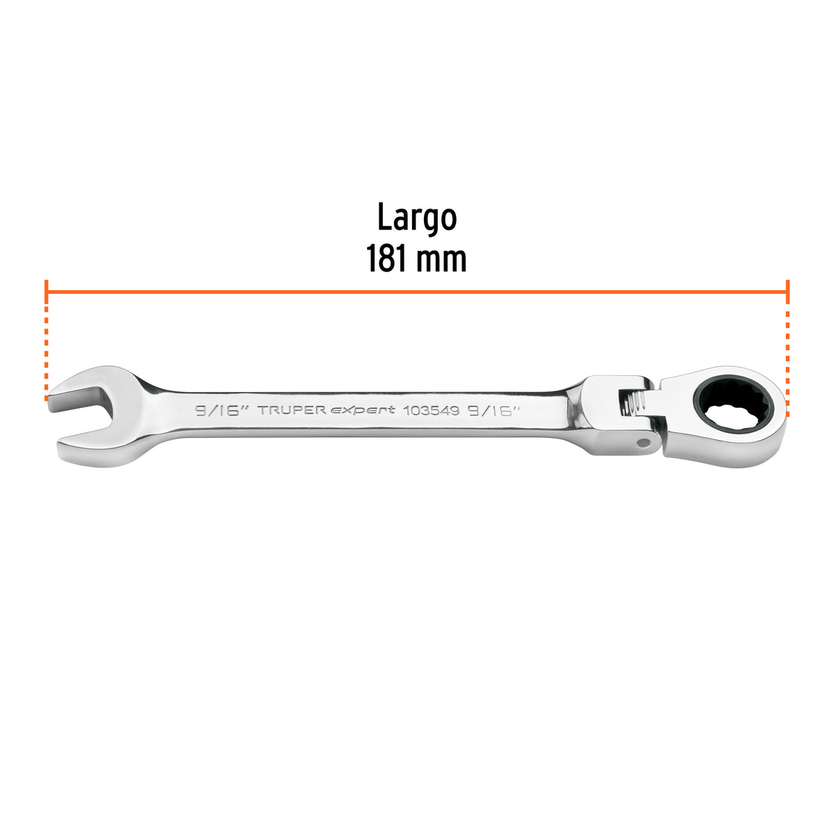 Llave combinada con matraca 9/16' flexible, Expert
