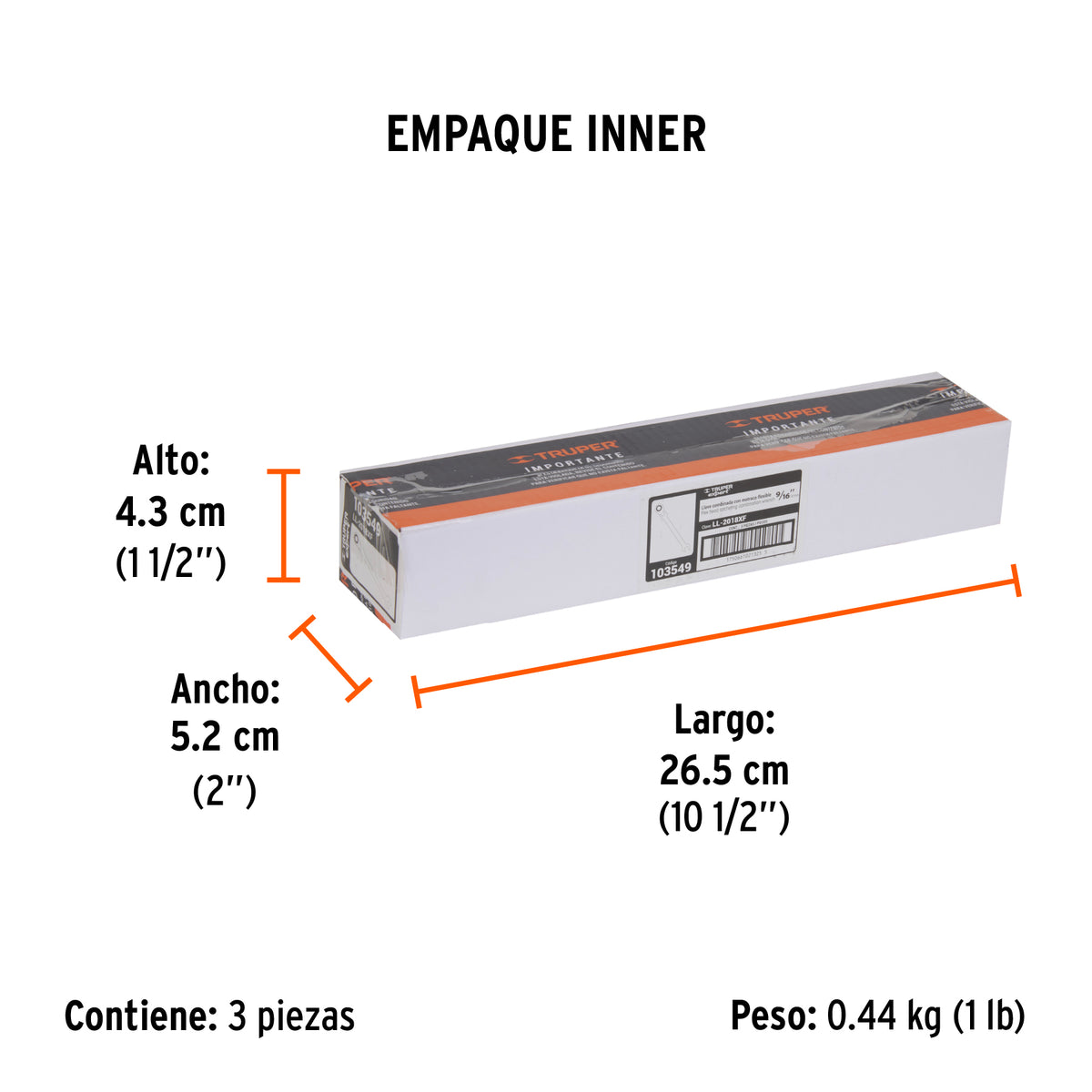 Llave combinada con matraca 9/16' flexible, Expert