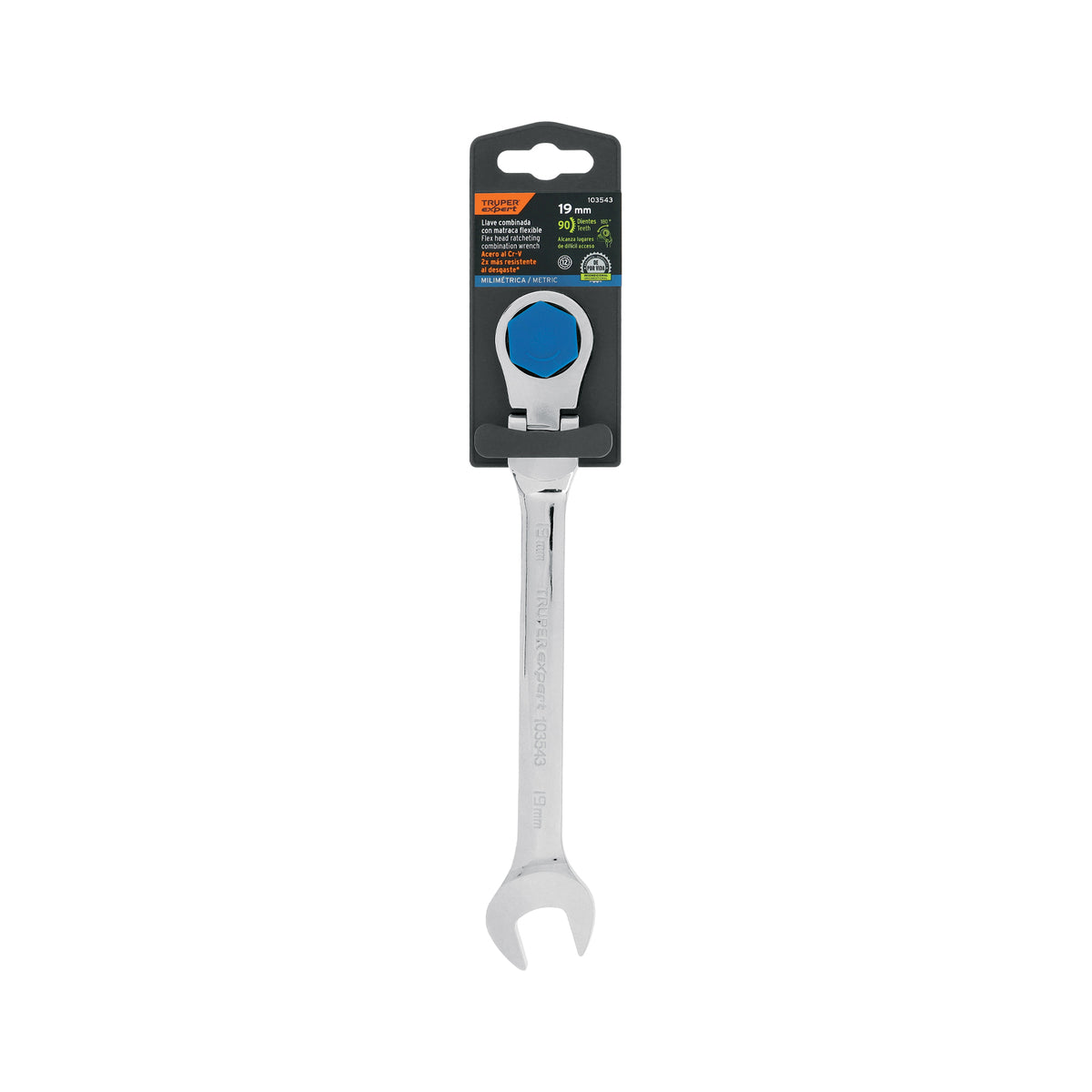 Llave combinada con matraca 19 mm flexible, Expert