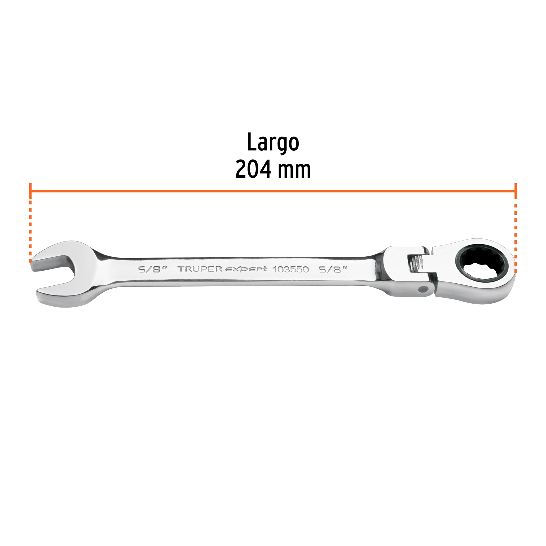 Llave combinada con matraca 5/8' flexible, Expert