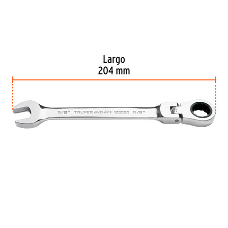 Llave combinada con matraca 5/8' flexible, Expert