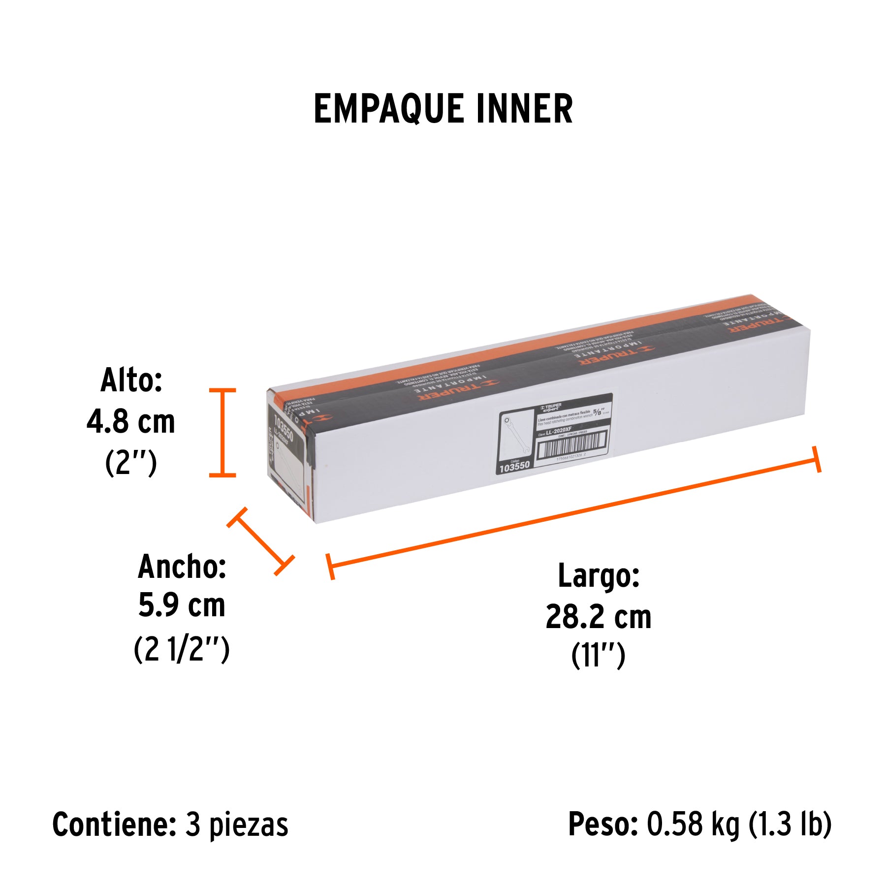 Llave combinada con matraca 5/8' flexible, Expert