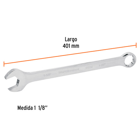 Llave combinada extralarga 1-1/8' x 401 mm de largo, Expert 1/8', 401 mm