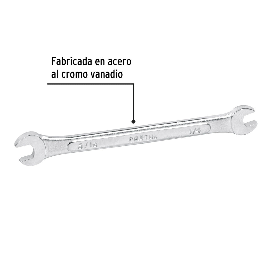 Llave española, 1/4 x 5/16' x 122 mm de largo, PRETUL