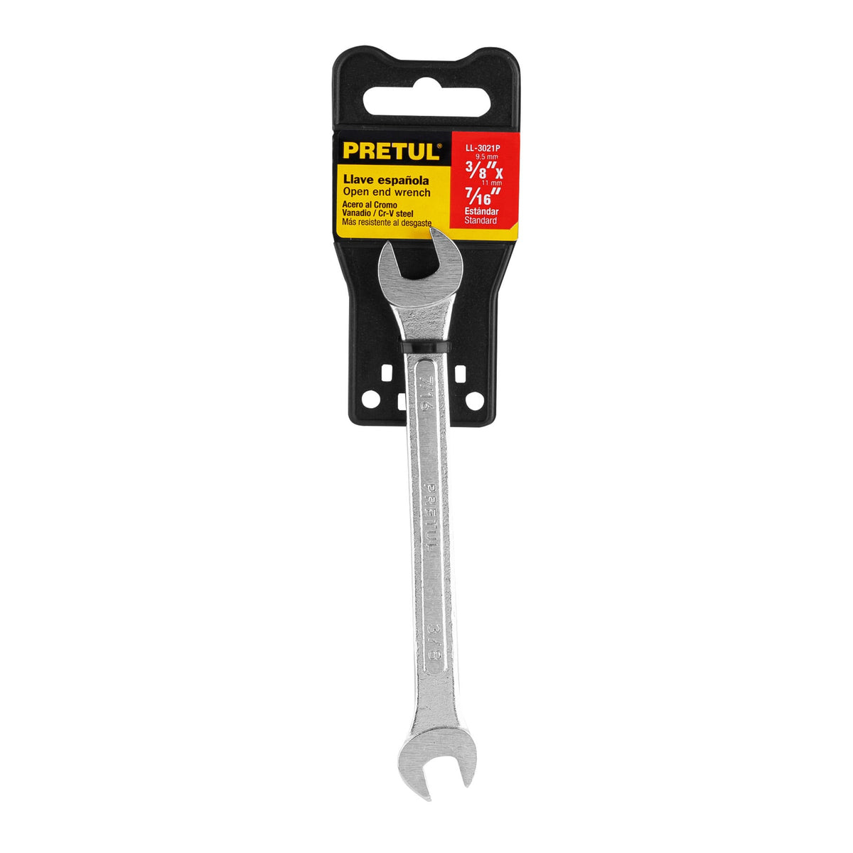 Llave española, 3/8 x 7/16' x 157 mm de largo, PRETUL