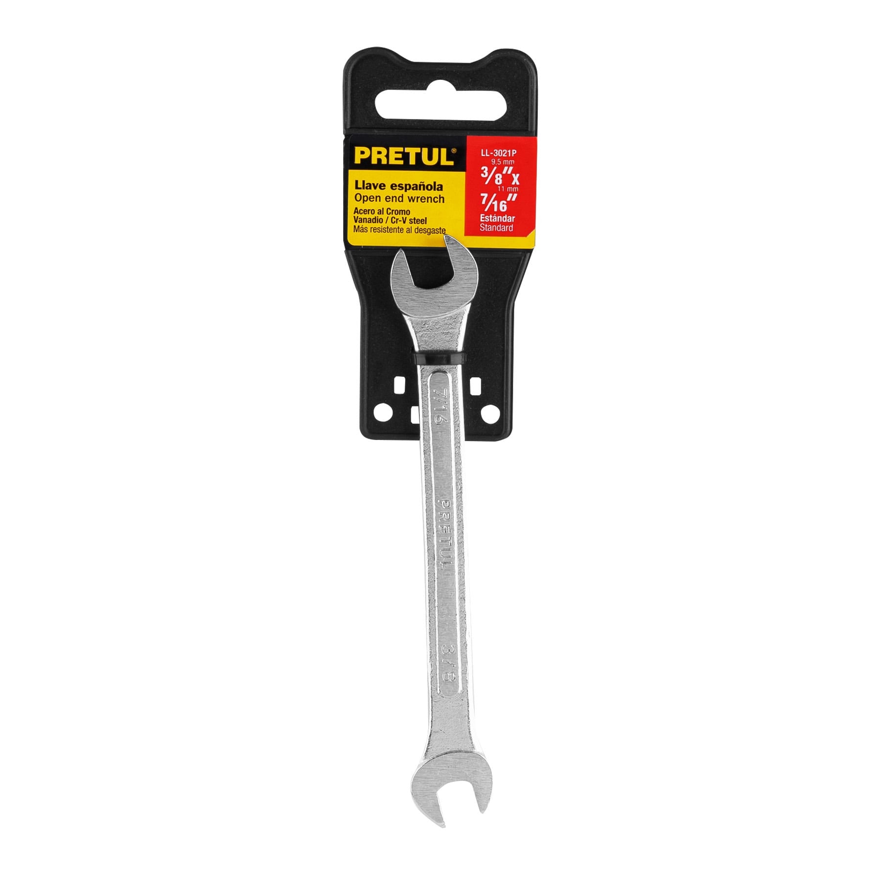 Llave española, 3/8 x 7/16' x 157 mm de largo, PRETUL