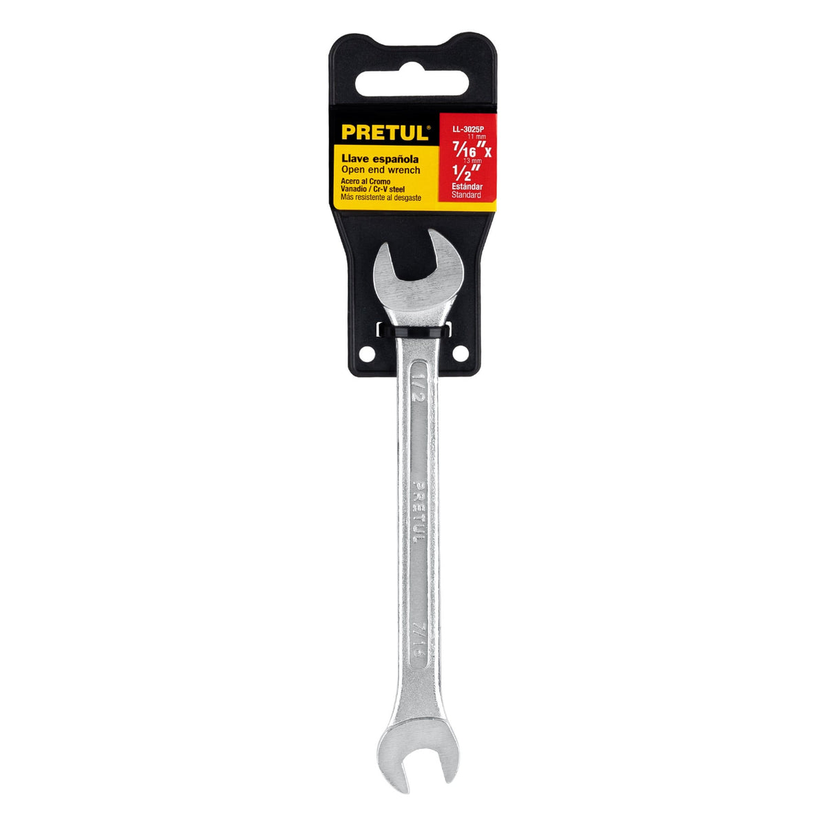 Llave española, 7/16 x 1/2' x 172 mm de largo, PRETUL