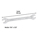 Llave española, 9/16 x 5/8' x 185 mm de largo, PRETUL