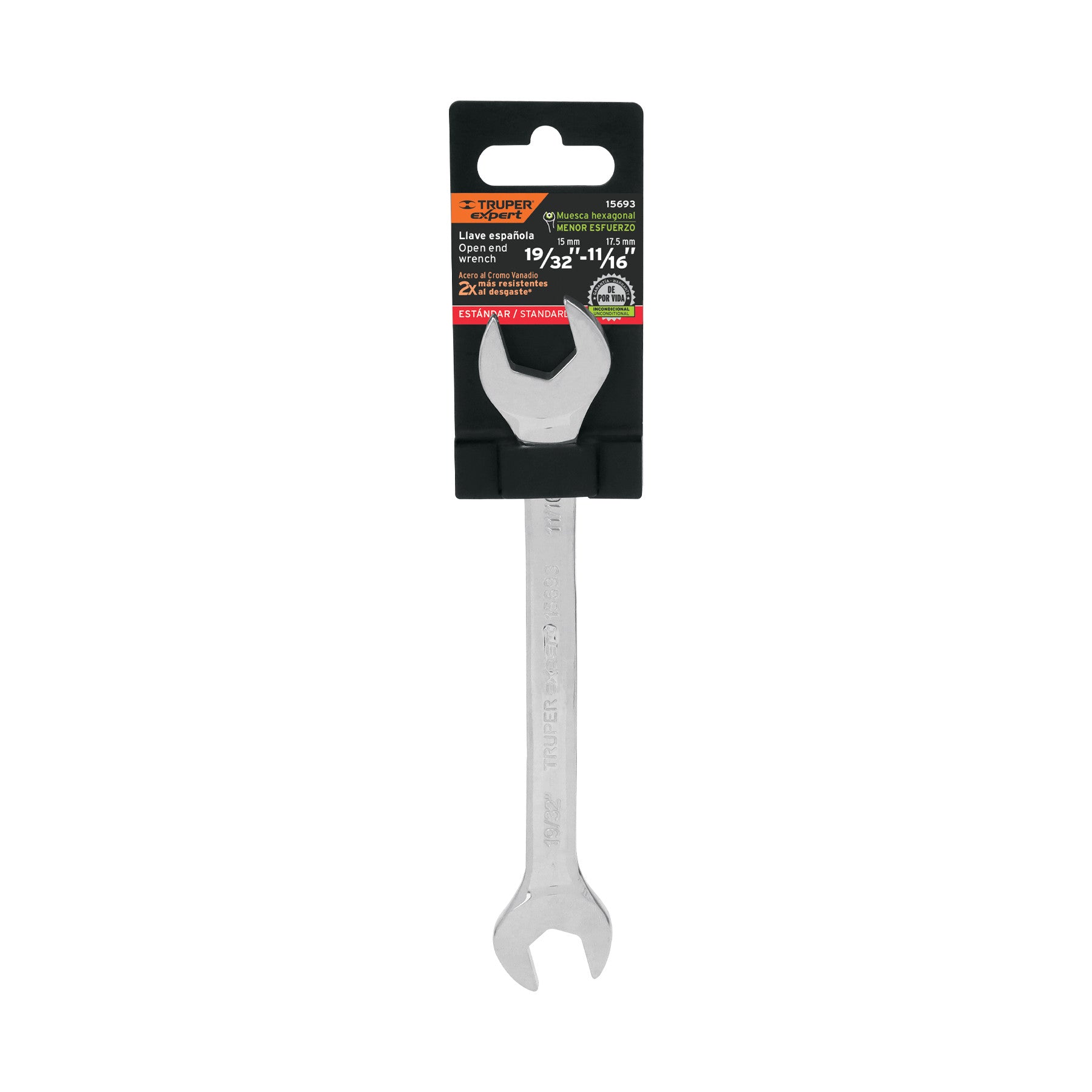 Llave española, 19/32 x 11/16' x 198 mm de largo, Expert