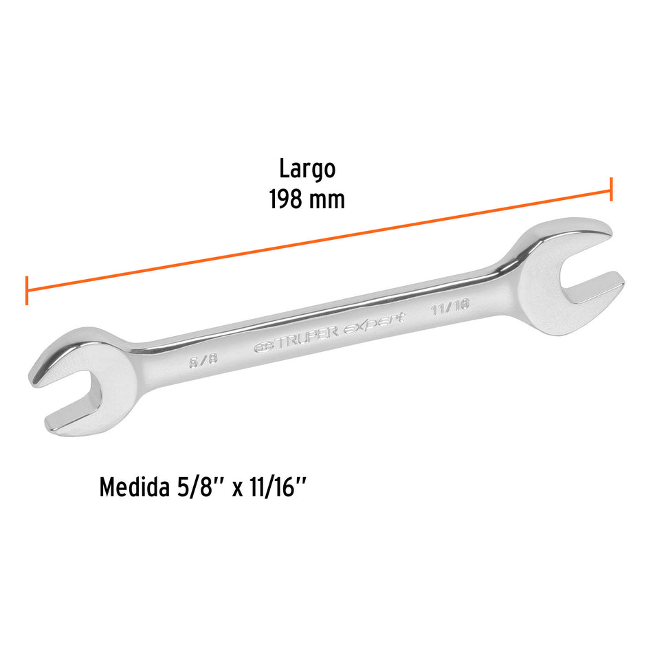 Llave española, 5/8 x 11/16' x 198 mm de largo, Expert