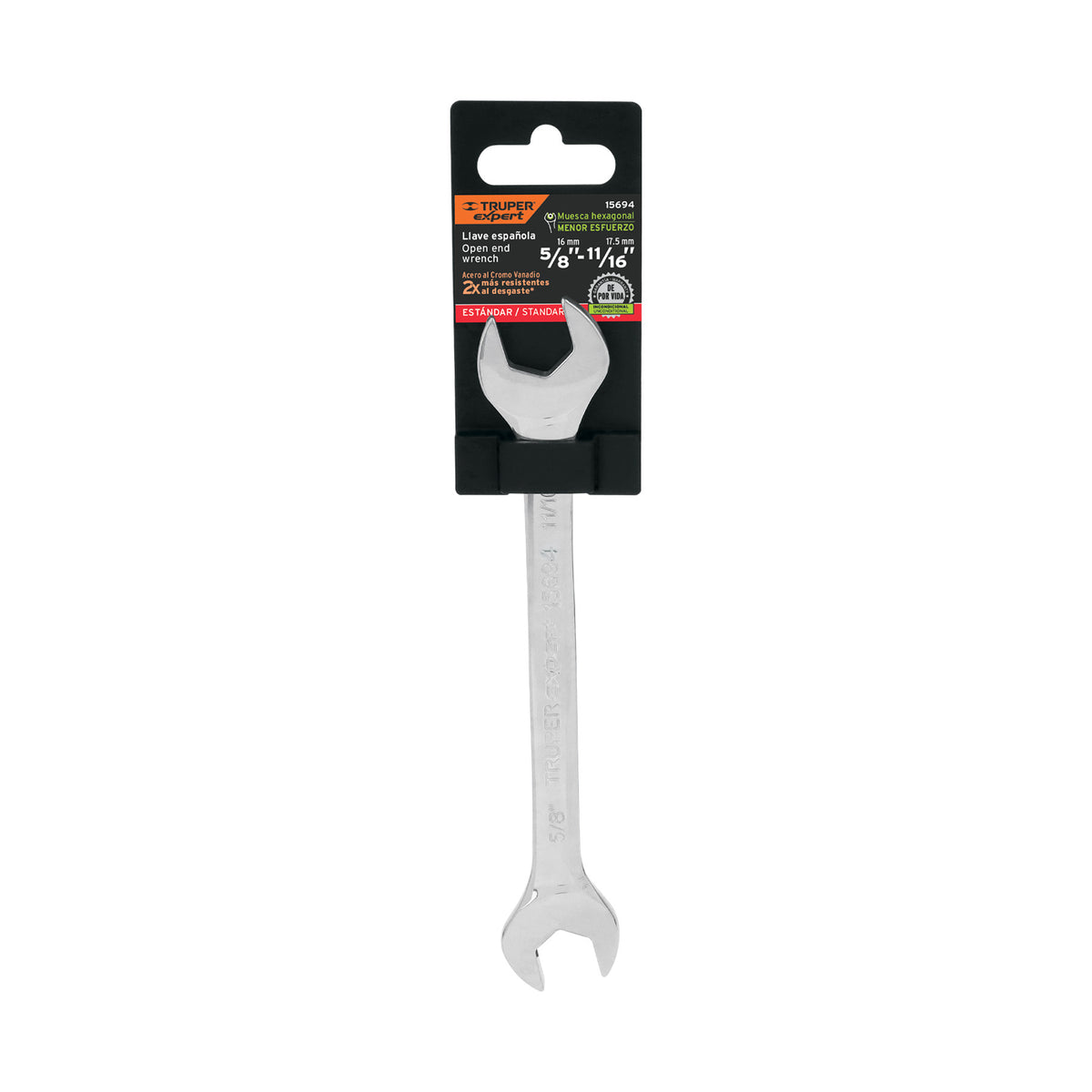 Llave española, 5/8 x 11/16' x 198 mm de largo, Expert