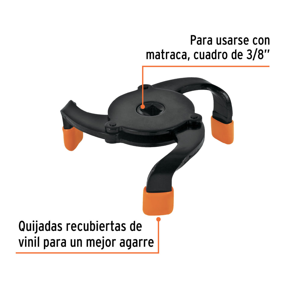 Llave universal 2-1/2'a 3-7/8' para filtro de aceite, Truper