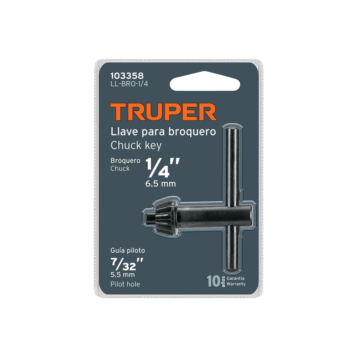 Llave para broquero de TRUPER 1/4"