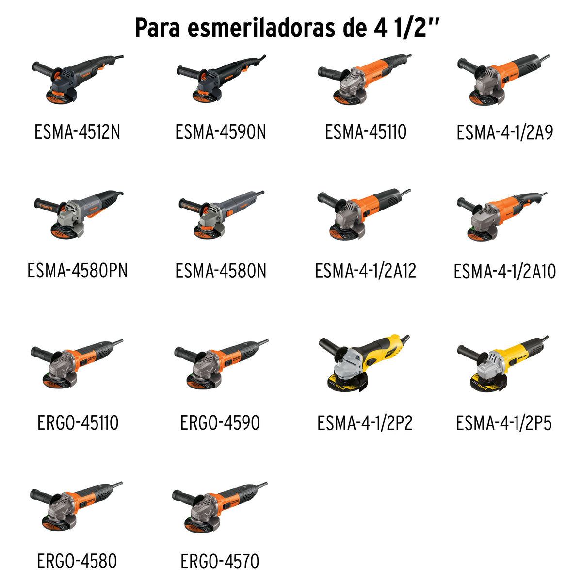 Llave de repuesto para esmeriladoras de 4 ½" Truper
