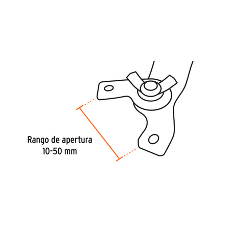 Llave de repuesto ajustable para esmeriladoras 4 1/2" 7"9"