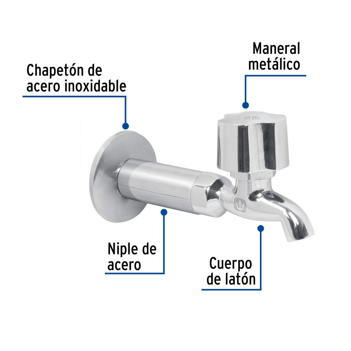 Niple de laton macho-macho cuerda 1/4" NPT TRUPER